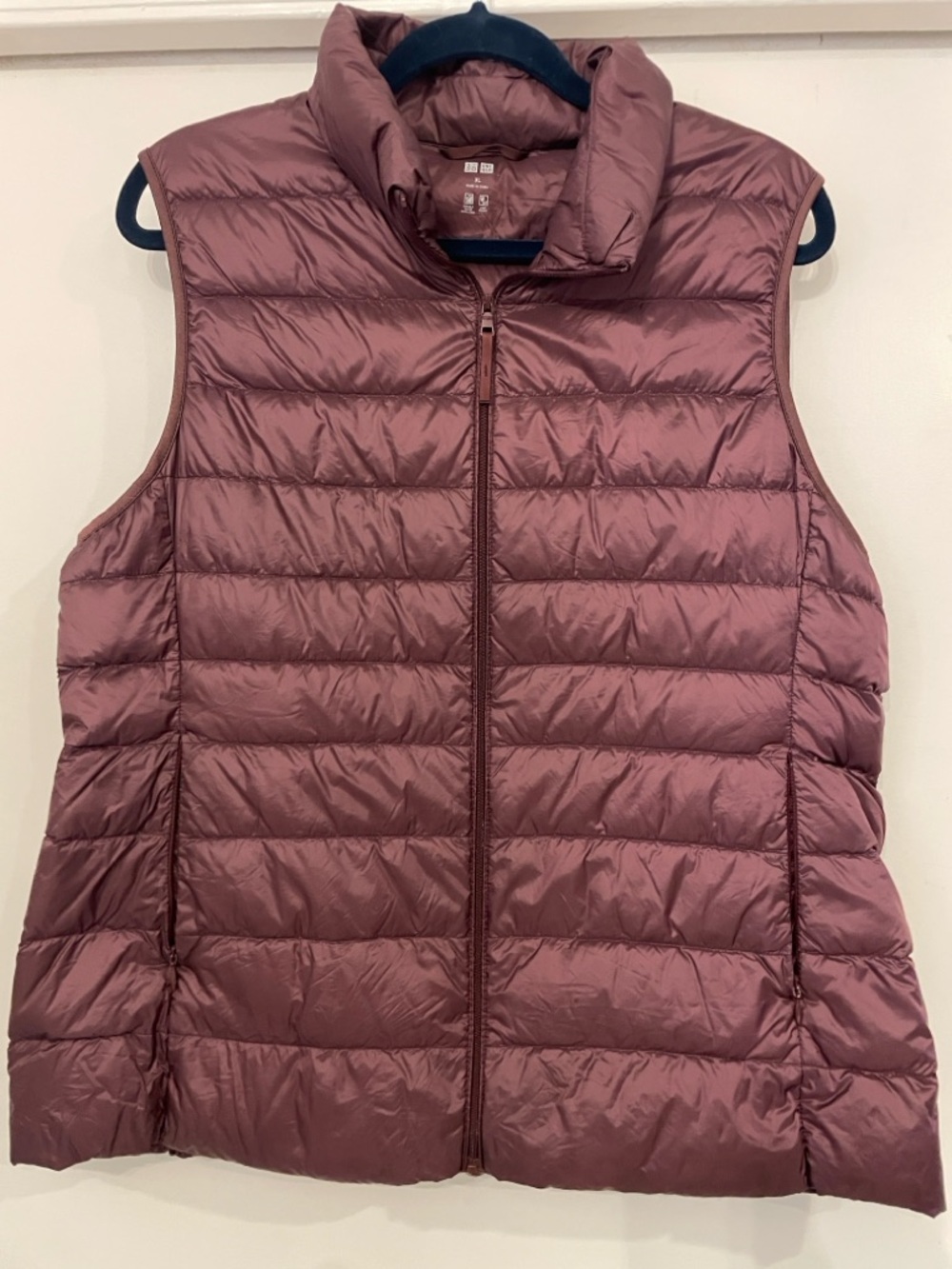 Uniqlo Women's Quilted Puffer Vest in Dusty Rose